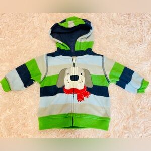 Carters baby boy 3 months dog jacket striped